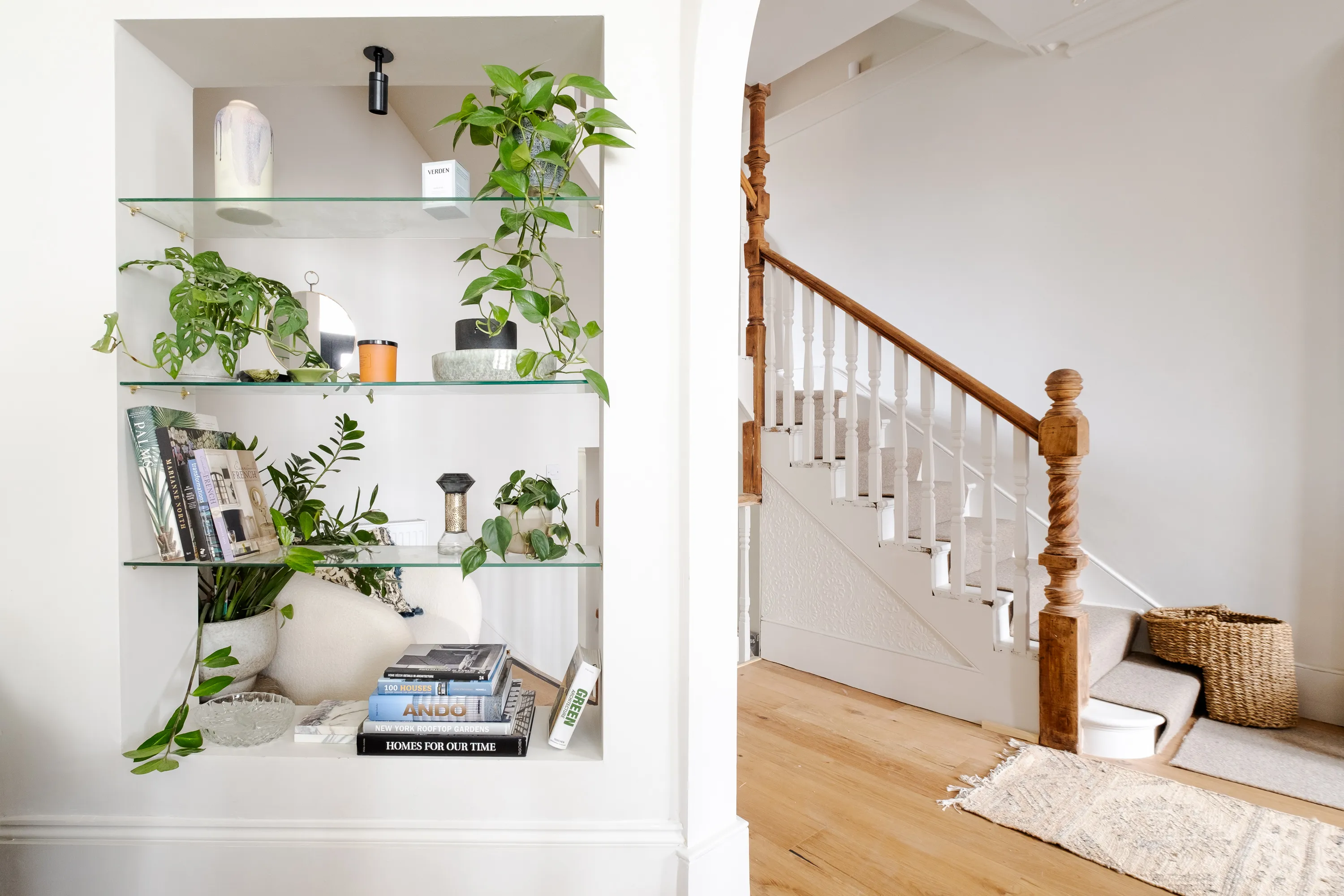 Photo of living room with pink walls