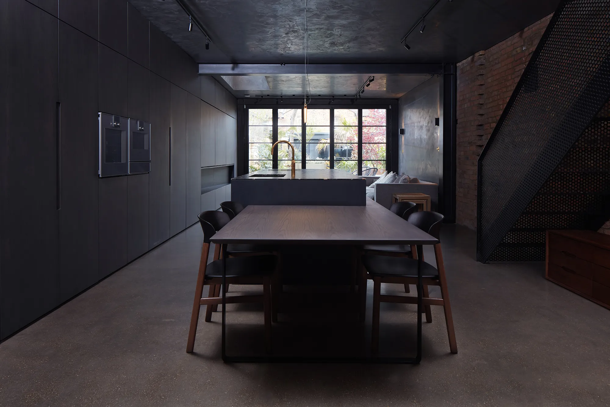 Photo of living room with pink walls